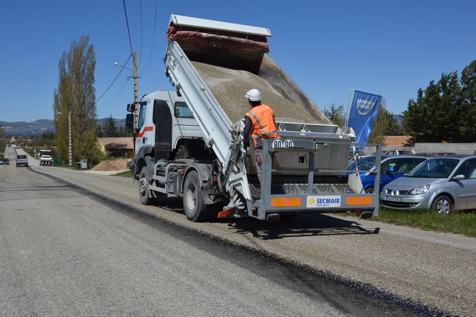 Gravel road under construction